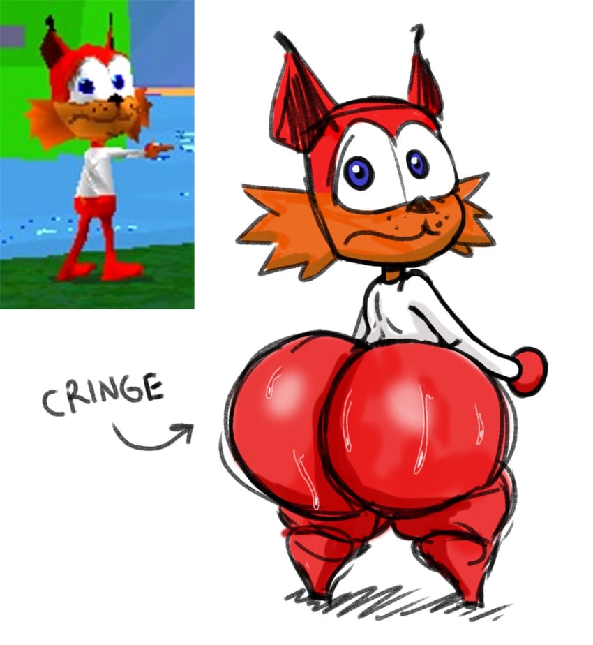 ass big_ass big_butt breathotter bubble_ass bubble_butt bubsy bubsy_(series) furry huge_ass looking_at_viewer looking_back male male_only meme solo_male