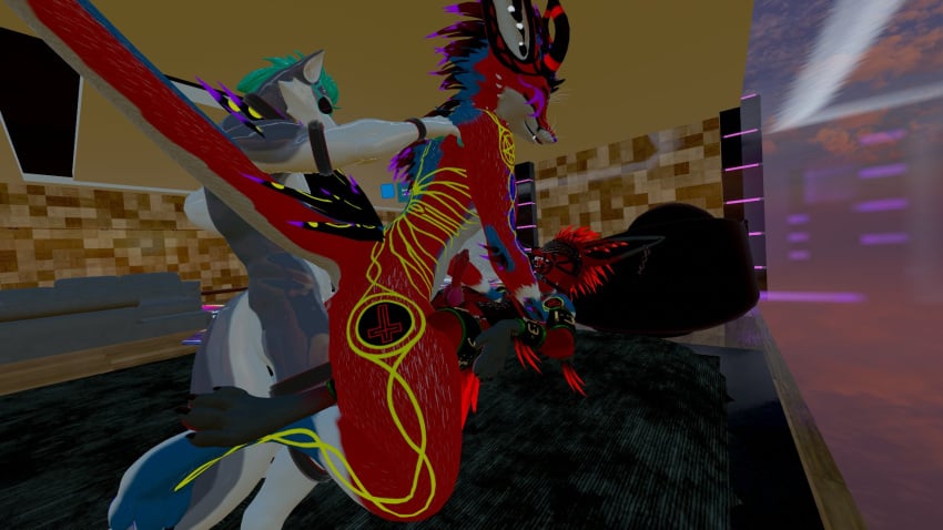 3d anthro anthro_only canid canine fur furry furry_only kyrani male male_only red_fur rexouium tagme twitter url vr_media vrchat vrchat_avatar