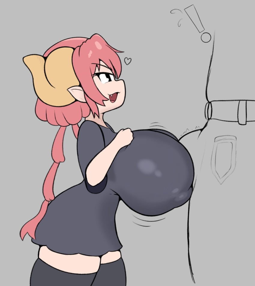 25circle big_breasts bimbo breasts female gigantic_breasts huge_breasts hyper_breasts ilulu_(dragon_maid) ilulu_(maidragon) kobayashi-san_chi_no_maidragon large_breasts massive_breasts miss_kobayashi's_dragon_maid short_stack shortstack tagme