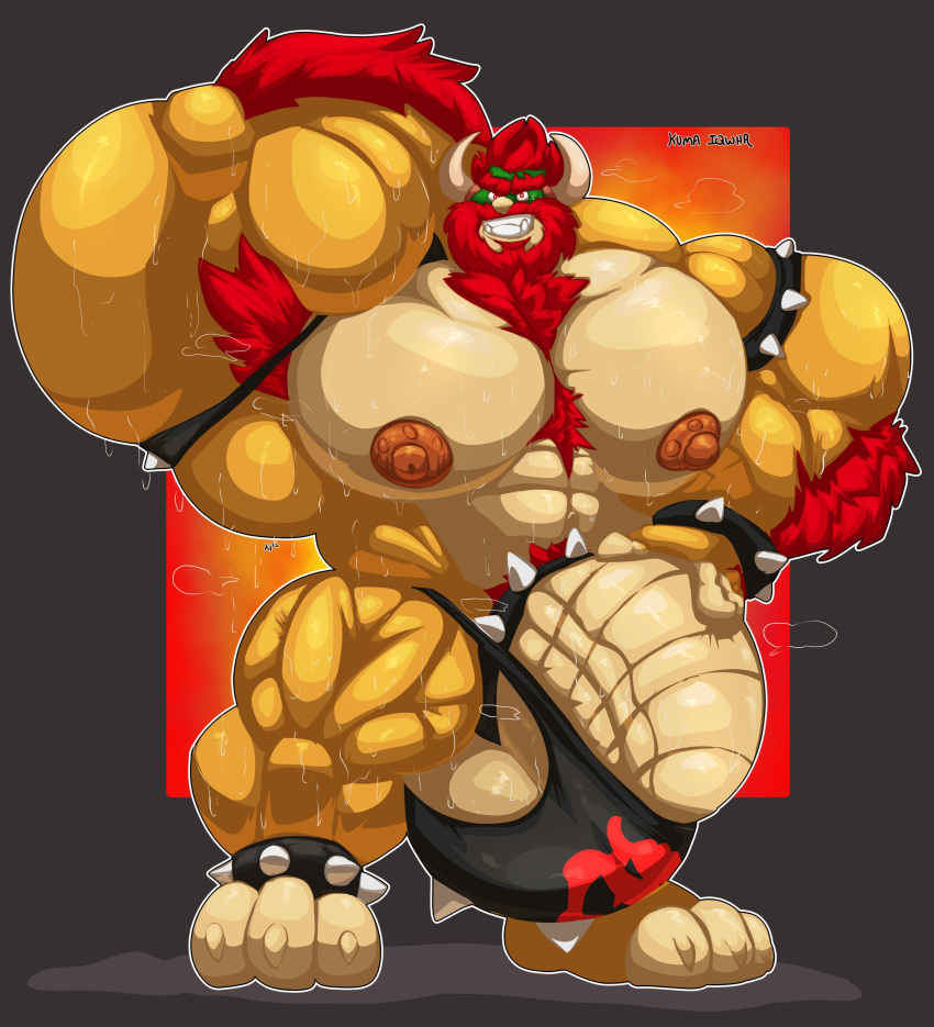 abs anthro biceps bowser cock_ring furry gay hyper hyper_balls hyper_genitalia hyper_penis hyper_testicles kumalqwha male male_focus male_only mario_(series) muscle muscles muscular muscular_arms muscular_ass muscular_back muscular_legs muscular_male muscular_thighs nipples pecs veins veiny_penis