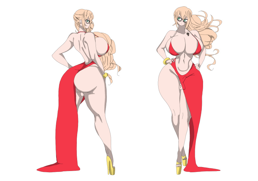 1futa 2022 balls big_ass big_breasts bulge cleavage clothed clothing cocktail_dress daphne_dress futa_only futanari gatchaman gatchaman_crowds glasses gold_heels golden_heels heavenly_ass high_heels huge_breasts human light-skinned_futanari light_skin long_legs male_to_futa ninomiya_rui no_bra no_panties partially_clothed platform_heels red_dress rule_63 shemale skull_tattoo solo standing tattoo thick_ass thick_thighs twilight_jester wide_hips wig