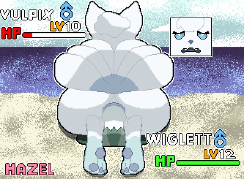 alolan_form alolan_vulpix anal anal_penetration anal_sex anal_vore animated ass beach big_butt blue_pawpads blue_paws bouncing_butt cutaway duo feral gameplay_mechanics girly hazelninetales health_bar living_dildo living_insertion looking_pleasured male male/male multi_tail nintendo pawpads penetration pixel_animation pixel_art pokémon_(species) pokemon pokemon_(species) regional_form_(pokemon) seaside short_playtime user_interface video_games vore vulpix wiglett