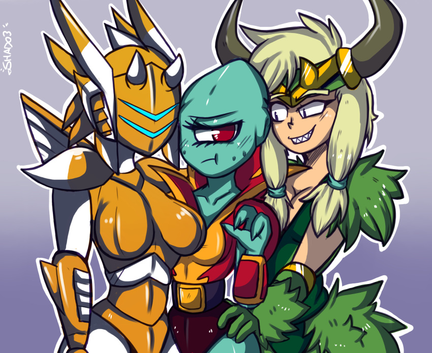 3girls bödvar_(brawlhalla) brawlhalla female female_only genderswap lord_vraxx orion_(brawlhalla) rule_63 shado3 tagme