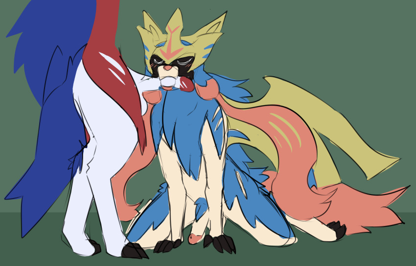 fellatio furry generation_8_pokemon hi_res legendary_pokemon male male/male male_only nintendo oral penile pokemon pokemon_(species) sex video_games zacian zamazenta