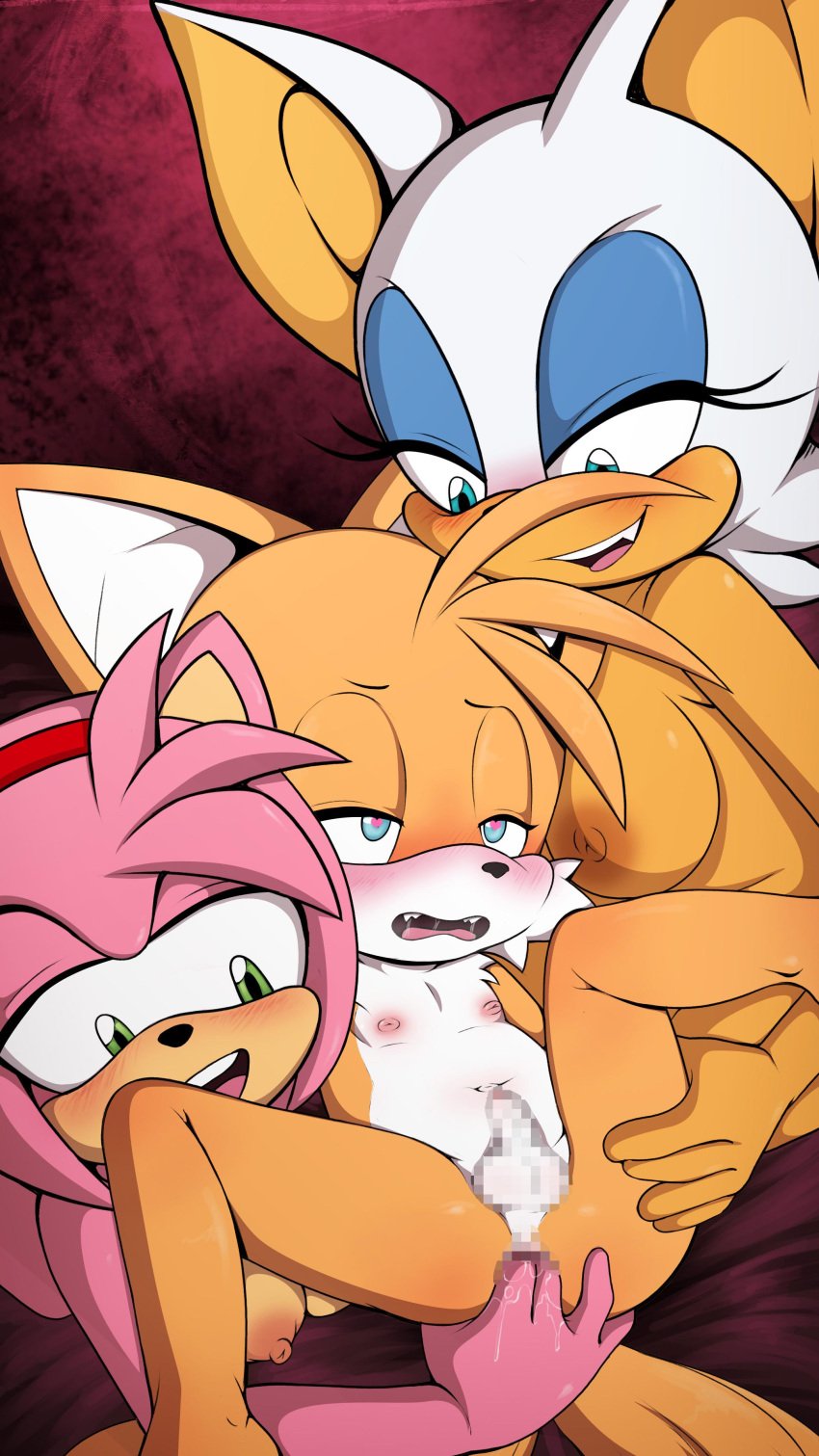 1boy 2022 2girls 4k amy_rose anus ass bat blush blushing boobs breasts butt censored censored_penis cock dick female fingering fingering_anus fingering_ass fingers fox g-reaper g_reaper gr gr_(artist) gr_drawings grim_reaper_(artist) half-closed_eyes hd heart-shaped_pupils heart_eyes hearts hedgehog hi_res high_resolution highres male male/female medium_breasts miles_prower nipples penis rouge_the_bat sega sex sonic_(series) sonic_the_hedgehog_(series)