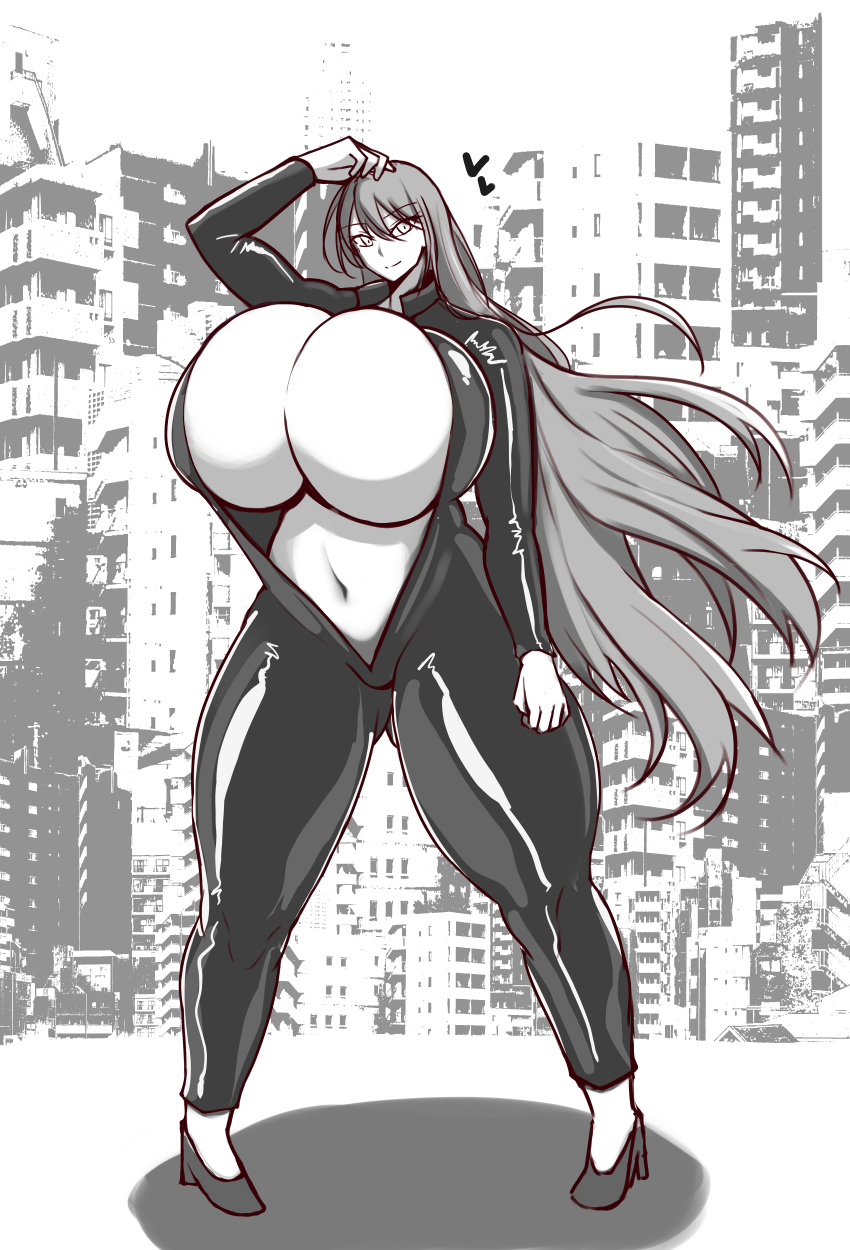 1girls big_breasts big_thighs black_and_white breasts busty chubby chubby_female cleavage curvy curvy_female enormous_breasts female female_only giant_breasts gigantic_breasts gigantic_thighs huge_breasts huge_thighs hyper_breasts large_breasts large_thighs long_hair massive_breasts massive_thighs monochrome original original_character semo solo solo_female thick_thighs thighs very_long_hair wide_thighs