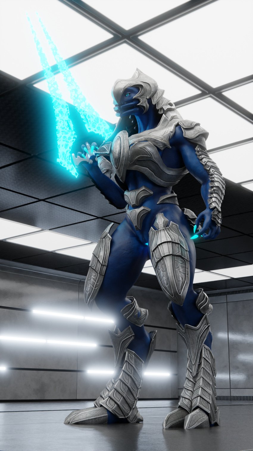 3d_(artwork) 9:16 alien anthro arbiter arbiter_(halo) blender_(software) breasts claws digital_media_(artwork) female female_sangheili garage genitals glowing glowing_claws glowing_genitalia glowing_pussy halo_(series) hi_res microsoft niko_stargazer nikostargazer pussy sangheili sangussy skimpy_armor solo unconvincing_armor video_games xbox_game_studios