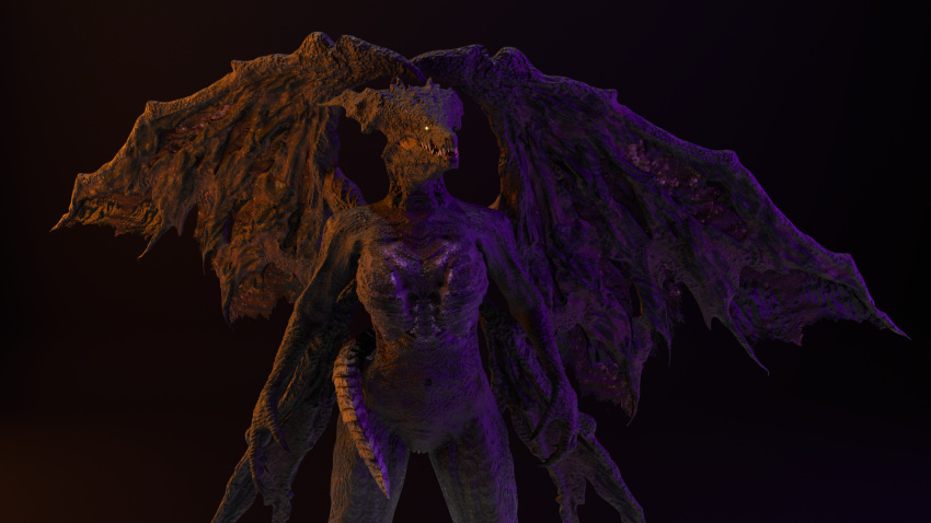 dark_souls dark_souls_3 darkeater_midir dragon female nsfw tail wings yellow_eyes