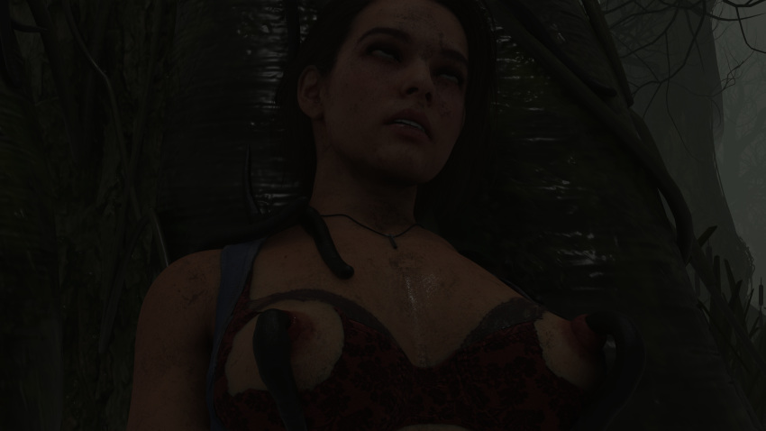 3d capcom jill_valentine jill_valentine_(sasha_zotova) leech nipple_bulge nipple_insertion nipple_penetration nipple_stretching parasite resident_evil resident_evil_3 resident_evil_3_remake steamoven3d swamp