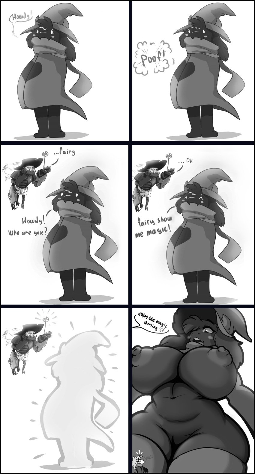 absurd_res anthro big_breasts black_border border boss_monster bovid breasts caprine clothing comic deltarune dialogue english_text female genitals giantess growth hi_res huge_breasts karakylia legwear macro magic_wand mammal mtf_crossgender nipples pussy ralsei rule_63 size_difference size_play size_transformation text thick_thighs thigh_highs undertale_(series) video_games