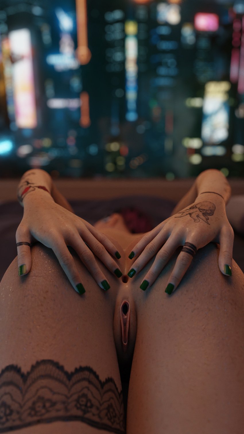 3d 3denos anus ass ass_focus ass_grab ass_up bottomless cyberpunk_2077 female female_only grabbing_own_ass hands_on_ass judy_alvarez naked_female nude nude_female pussy tattoo tattoo_on_arm tattoo_on_legs tattooed_arm tattoos