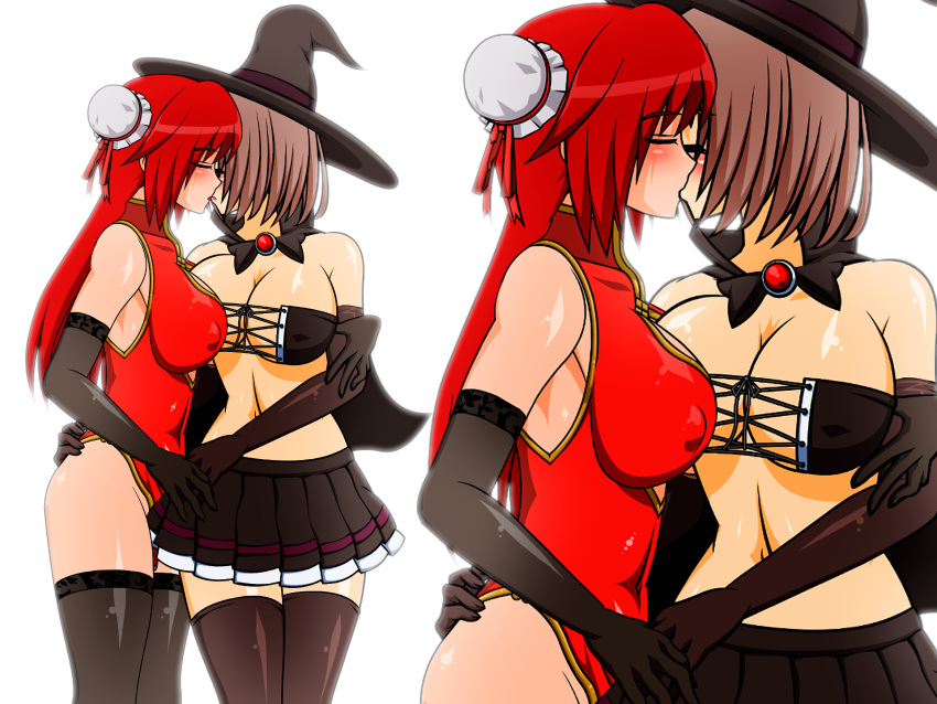 darkhen1410 girl_kisses_girl girlfriends koooon_soft koooonsoft_kungfu_girl koooonsoft_witch_girl yuri