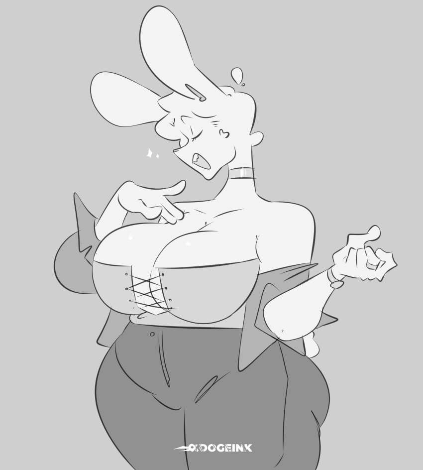 anthro big_breasts breasts dogeinkk female rabbit tagme