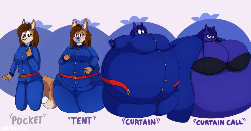 2022 anthro big_breasts blueberry_inflation breasts dated english_text female female_only furry hastagaspacho inflation sequence sequence_parts simple_background spherical_inflation sunken_head sunken_limbs tagme