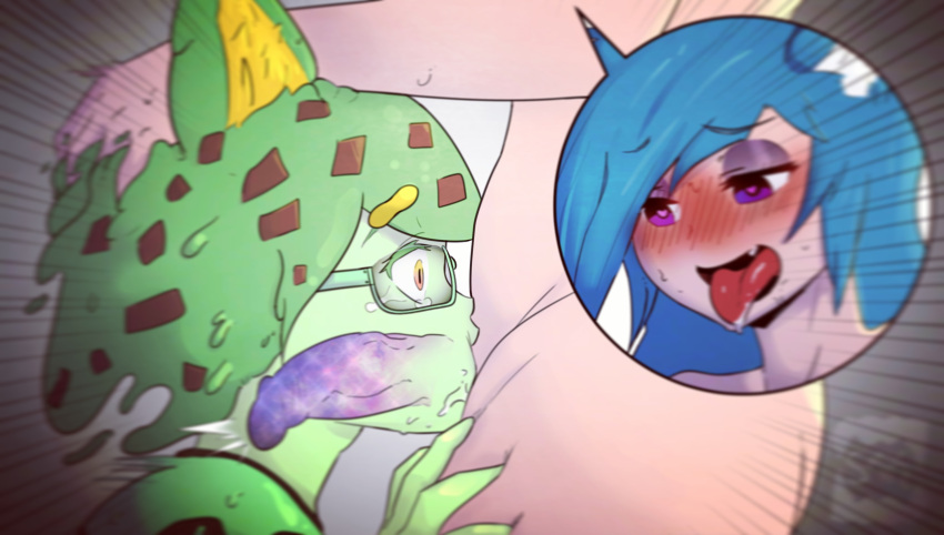 anthro jessy_(oc) minty_(oc) tagme throat_fuck