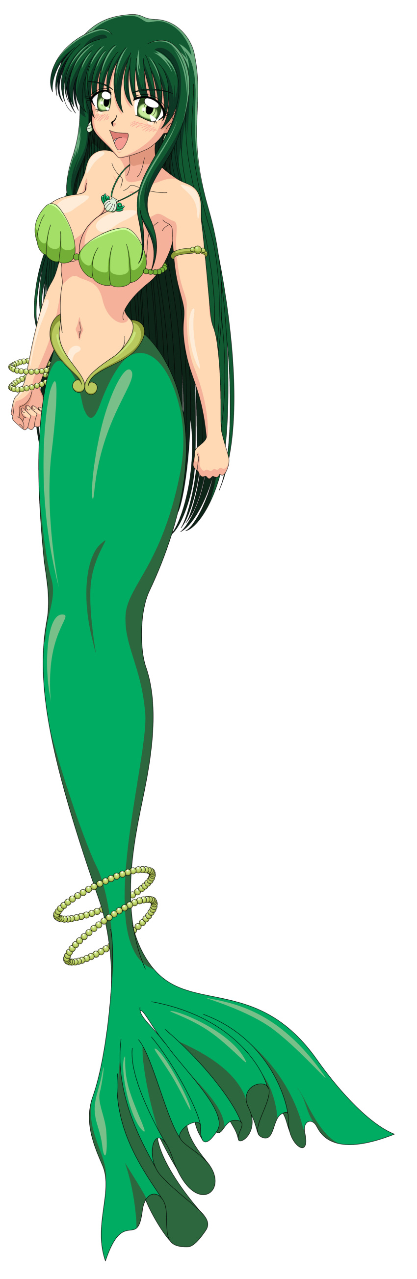 artist_request female green_eyes green_tail jpeg mermaid mermaid_girl mermaid_melody_pichi_pichi_pitch mermaid_tail rina_toin touin_rina