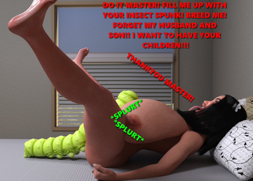 3d_(artwork) big_ass big_breasts big_penis bimbo breasts caterpillar cum cum_in_pussy cum_inside dialogue english_text fucked_senseless fucked_silly huge_ass huge_breasts huge_cock imminent_sex impregnation impregnation_request insect insects interspecies interspecies_impregnation large_ass large_breasts nude nude_female tagme text tongue tongue_out zoophilia