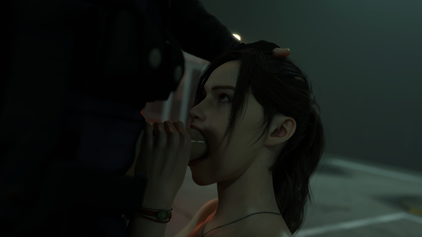 1boy 1girls 3d belethor's_smut blowjob claire_redfield claire_redfield_(jordan_mcewen) dick leon_scott_kennedy leon_scott_kennedy_(eduard_badaluta) resident_evil resident_evil_2 resident_evil_2_remake smut