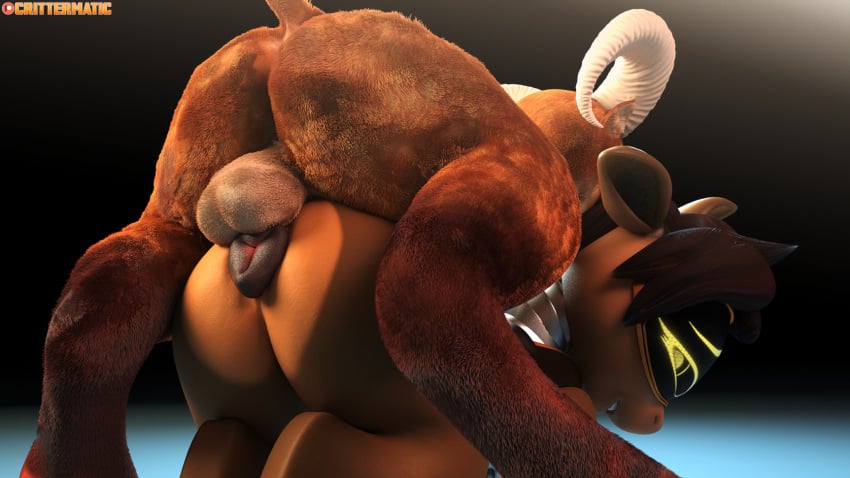 3d_(artwork) anal animal_genitalia animal_pussy balls_deep canid canine canine_pussy crittermatic digital_media_(artwork) duo equid equine female feral fridge_(crittermatic) genitals hi_res horse machine male male/female mammal penetration pony pussy robot