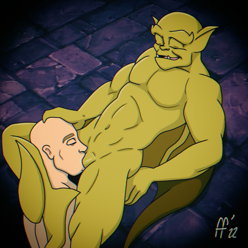 2boys abs ass bald closed_eyes disney duo fabfelipe fur furry gargoyle gargoyles gay genitals hi_res human human_on_humanoid human_penetrated humanoid humanoid_penetrating humanoid_penetrating_human interspecies leg_around_head lexington_(gargoyles) looking_pleasured male male/male male_only mammal membrane_(anatomy) membranous_wings muscular muscular_humanoid muscular_male navel nude oral oral_penetration pecs penetration penis sex wings yaoi yellow_body