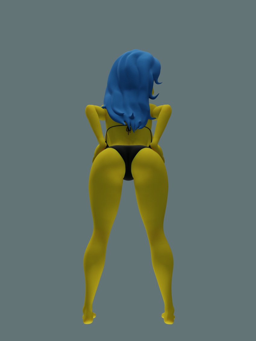 3d 3d_(artwork) artist_request ass bending_forward bending_over bikini blender marge_simpson the_simpsons
