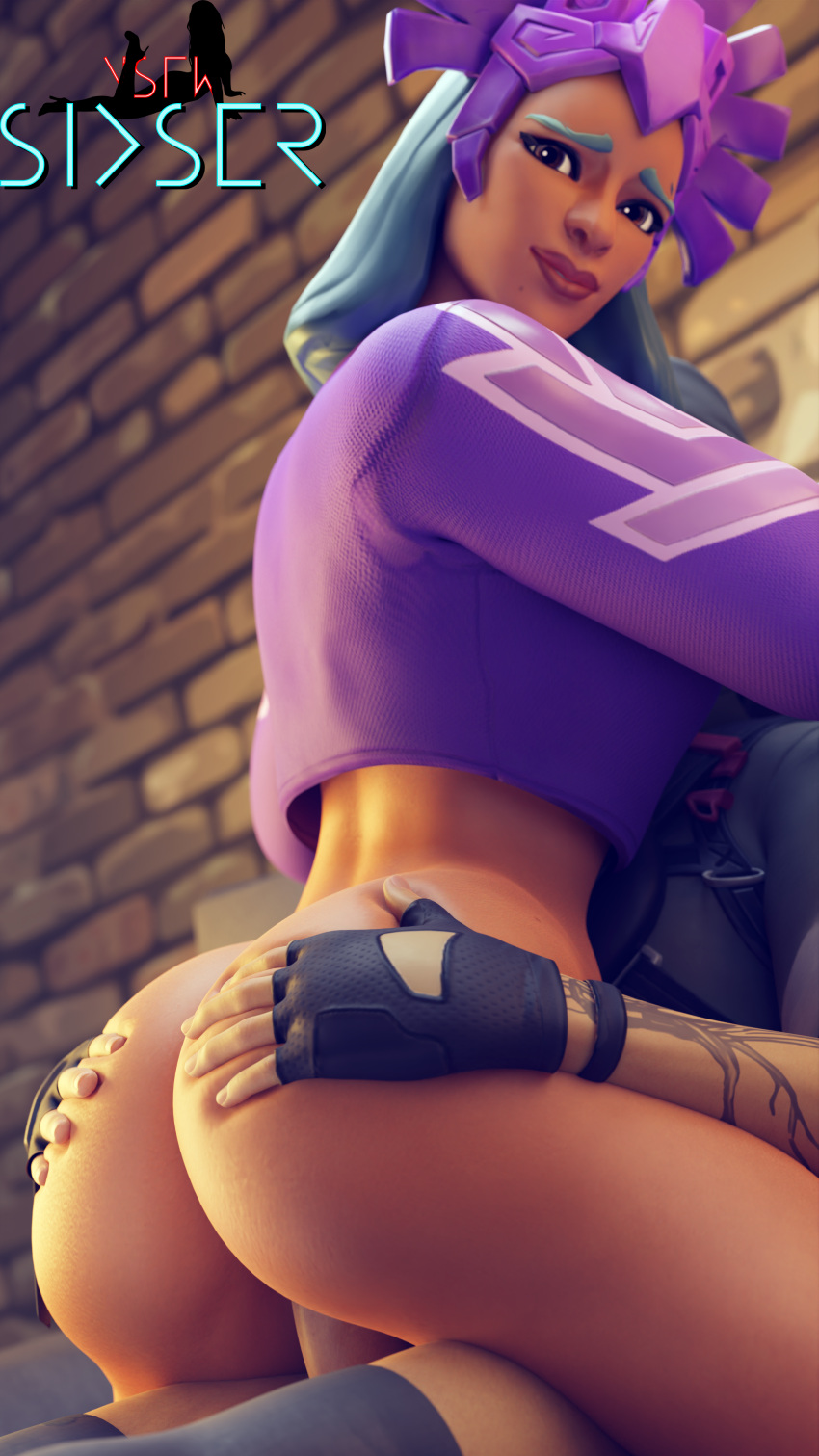 ass butt cowgirl_position dat_ass fortnite fortnite:_battle_royale looking_at_viewer looking_back phantasm_(fortnite) sixser straight sunbird unseen_male_face vaginal_penetration