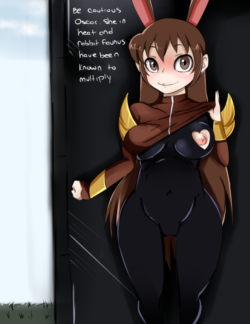 faunus female imminent_sex in_heat inuyuru oscar_pine rwby showing_breasts velvet_scarlatina