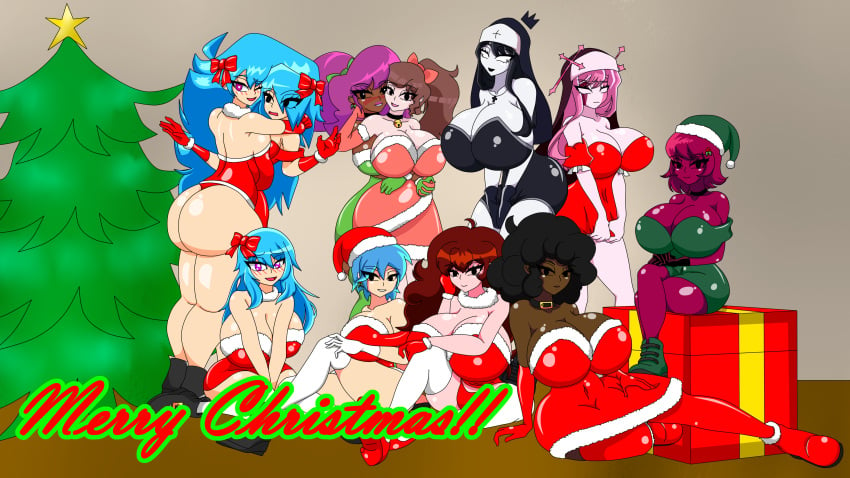 11girls b3_gf_(blazethewolf55) bow bow_on_head box carol_(bbpanzu) christmas christmas_clothing christmas_hat christmas_outfit christmas_tree female female_boyfriend_(friday_night_funkin) female_only friday_night_fever friday_night_funkin friday_night_funkin_(b3_mod) friday_night_funkin_(minus_mod) friday_night_funkin_mod friday_night_funkin_soft girlfriend_(friday_night_funkin) huge_ass huge_breasts kaity_xml_(mizanploz) mid-fight_masses minus_gf_(iagoanims) multiple_girls newgrounds nusky ponytail sarvente_(dokki.doodlez) shaya_dearest sky_(friday_night_funkin) skyblue skyverse soft_gf taki_(fevertown) thick thick_ass thick_thighs tree xml_xrossover(artist)