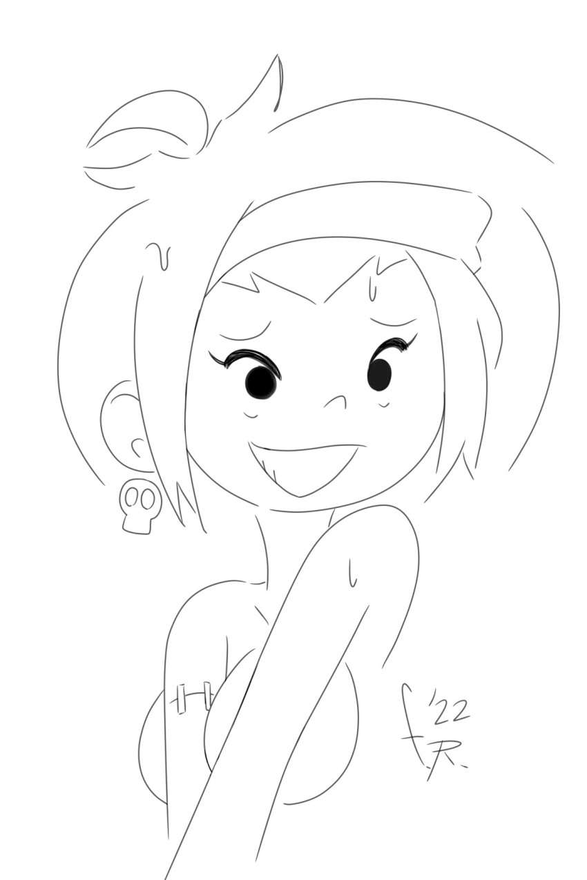 1girls breasts female female_only fernal-scarlet rottytops shantae sketch smooth_skin solo