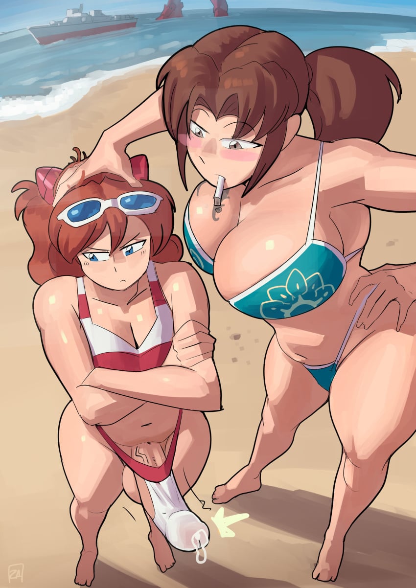 Asuka Langley Sohryu (Black Lagoon) Rule 34 Image