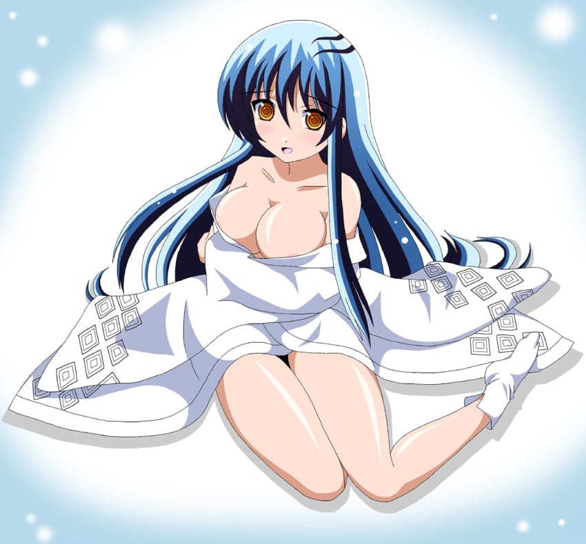 blue_hair clothing large_breasts nurarihyon_no_mago tagme yuki_onna yuki_onna_(nurarihyon_no_mago)