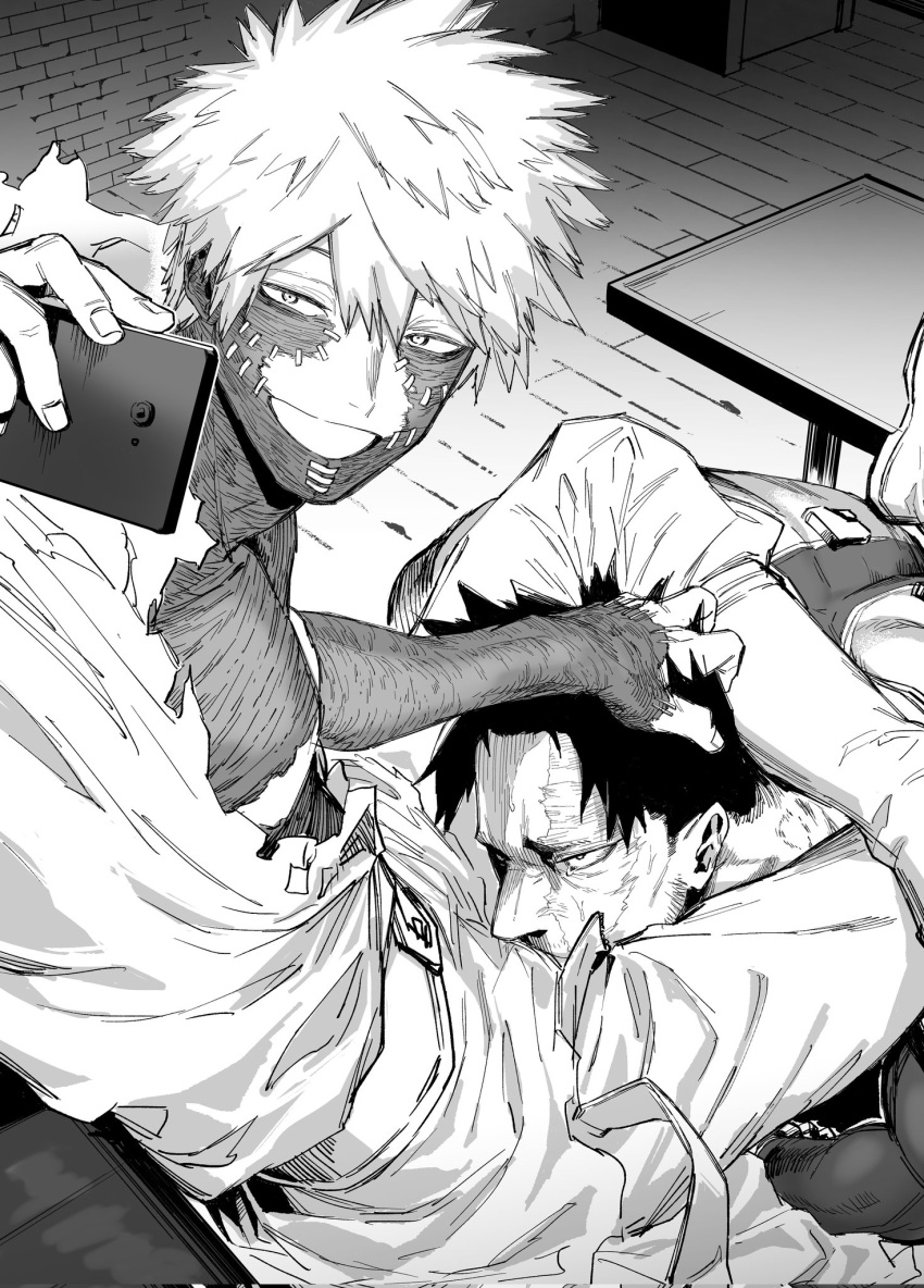 artist_request blowjob boku_no_hero_academia dabi endeavor_(my_hero_academia) enji_todoroki incest male male_only my_hero_academia oral oral_sex todoroki_enji todoroki_touya touya_todoroki