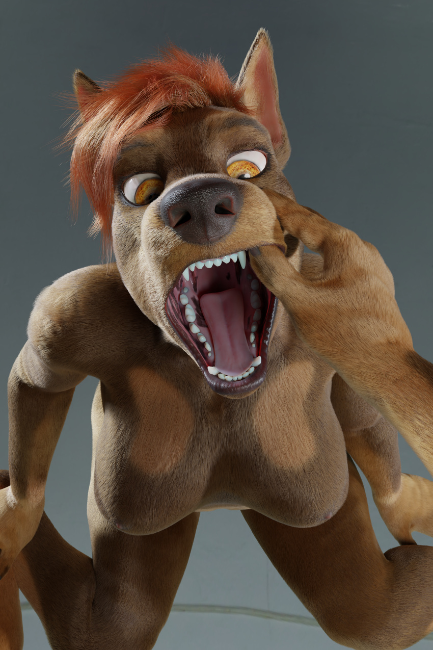 3d_(artwork) absurd_res anthro breasts canid canine canis digital_media_(artwork) dobermann_(untied_verbeger) domestic_dog dr_whooves_(artist) female finger_in_mouth hair hi_res huge_filesize mammal mouth_play mouth_shot nipples nude open_mouth pinscher racf92 simple_background solo solo_focus teeth tongue untied_verbeger