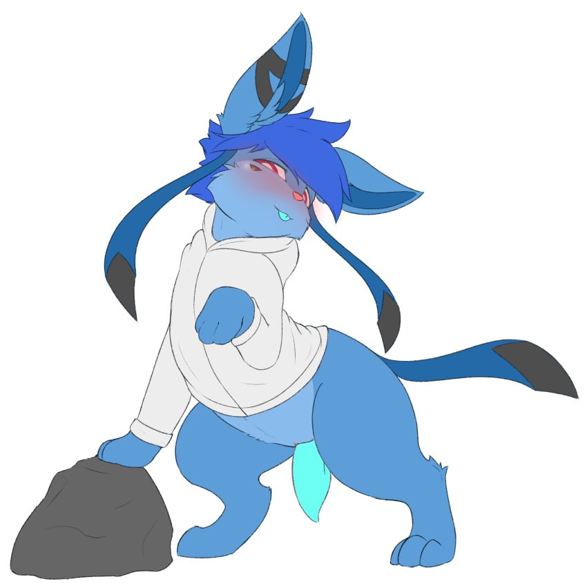 absurd_res blush eeveelution feral fur generation_4_pokemon genitals glaceon hi_res leki_(lekisceon) lekisceon looking_at_viewer male male_only nintendo penis pokémon_(species) pokemon pokemon_(species) smile solo transparent_background video_games