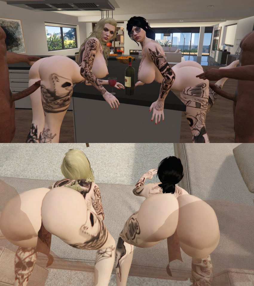 big_ass big_penis face_down_ass_up foursome grand_theft_auto_v lydia_vale nopixel summer_mersion transparent_body wine