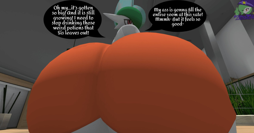 ass_expansion big_ass bubble_butt english_text expansion femboy gallade huge_ass lenny_(zer0264) male male_only pokemon pokemon_(species) zer0264