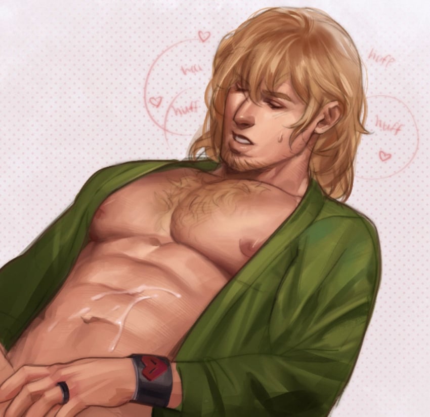 bleach colored cosplay cum_on_lower_body kisuke_urahara male_only oddkari philza text yaoi