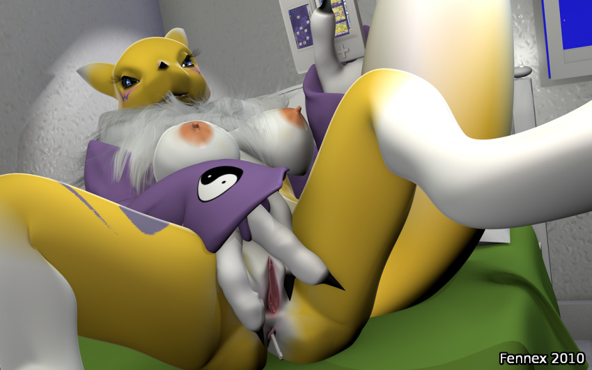 3d digimon female female_only fennex furry renamon tagme