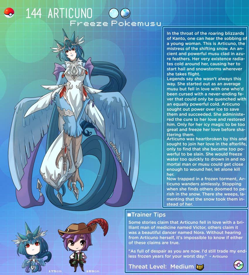 articuno creature_index english_text female_focus hi_res kinkymation legendary_pokemon nintendo page_144 page_number pokémon_(species) pokedex pokemon pokemon-girl_encyclopedia pokemon_(species) pokemorph pokemusu profile tagme terrance_rainer_(kinkymation) text_box wings_folded