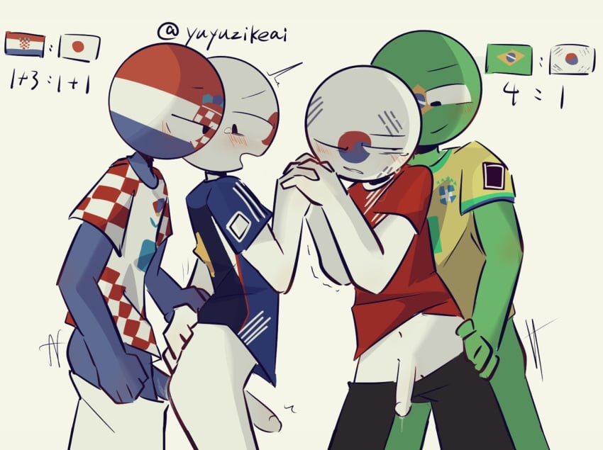 anal brazil_(countryhumans) countryhumans croatia_(countryhumans) gay japan_(countryhumans) rape sex south_korea_(countryhumans) yuyuzikeai