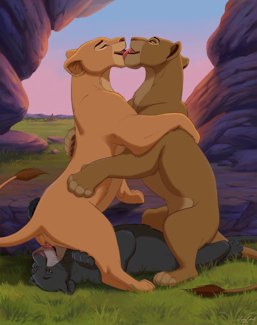 absurd_res ambiguous_penetration bagheera_(jungle_book) bisexual black_body black_eyebrows black_fur blue_sky brown_body brown_fur brown_nose closed_eyes cunnilingus disney embrace eyebrows facesitting fangs felid female female/female female_on_top feral ffm french_kissing fur genitals grass group group_sex half-closed_eyes happy hi_res hug kiss_on_lips kissing licking lion looking_at_another looking_at_partner looking_pleasured lying male male/female male_on_bottom mammal narrowed_eyes nude on_back on_bottom on_lap on_model on_top on_top_of oral outside outside_sex pantherine penetration pink_nose pink_sky plant pussy reallynxgirl rock sarabi sarafina sex sexual_contact sitting sitting_on_another sitting_on_lap sky smile the_jungle_book the_lion_king thick_eyebrows threesome tongue tongue_out trio vaginal_penetration yellow_body yellow_fur