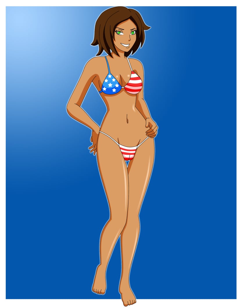 1girls american_flag_bikini bikini bonnie_rockwaller cameltoe disney disney_channel female female_only full_body kim_possible medium_breasts pervyangel solo solo_female straight_hair