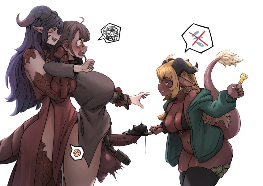 1girls 2022 2futas balls big_balls big_breasts big_penis blonde_hair blush bra breasts character_request clothed clothing cock_ring condom cum_inside dark-skinned_female dark_skin dickgirl dress dress_lift earrings erection female from_behind futa_on_futa futanari green_eyes horns horny huge_balls humanoid humanoid_penis implied_futanari jacket key large_balls light-skinned_futanari light_skin lock long_hair mistimagi mistimagi_(character) mostly_clothed no_nut_november nude orgasm_denial penis pointy_ears pyrite_(ironbunz) pyrite_(kanel) red_eyes restrained standing tail teasing testicles_clench thick_thighs thighhighs yellow_eyes