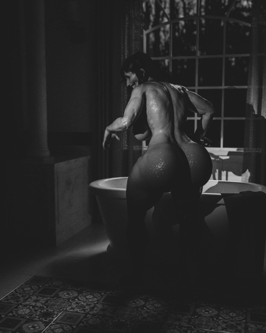 3d ass big_ass daz_studio evil_gril evil_smile futa_only futanari grin horror intersex misuzalha3d muscular muscular_futa muscular_futanari scary self_upload the_drowned_(misuzalha3d)