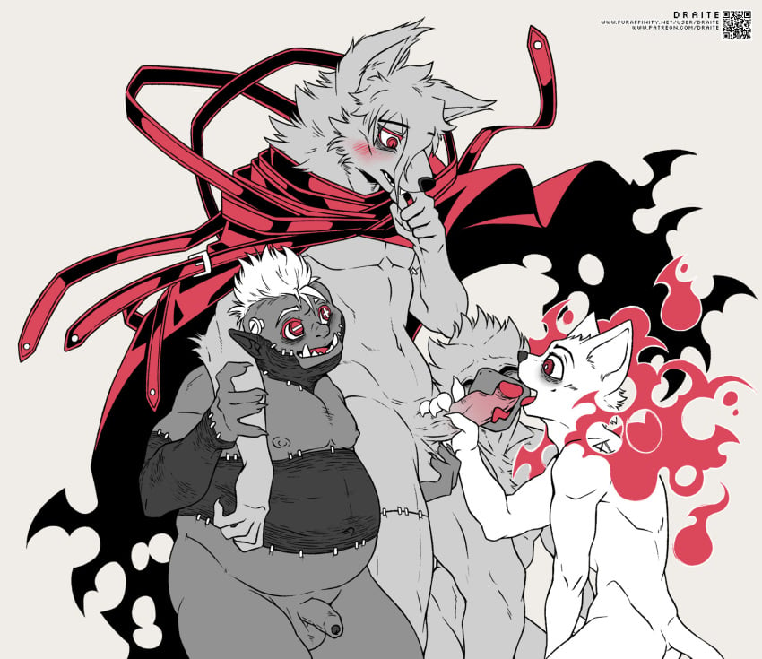 4boys anthro artist_name avian balls ballsack bat_wings beak belt belt_buckle bird bite blush canine chubby_male cloak cloak_only clothing corvid corvus_(genus) crow dhampir domestic_cat double_oral draite erection feline fellatio finger_bite finger_in_mouth foreskin foreskin_folds furaffinity_username gay gay_sex genitals ghost group half-orc hi_res humanoid humanoid_penis intact male male/male male_only mammal membrane_(anatomy) membranous_wings nervous oral oral_sex orb orc orc_male oscine overweight passerine patreon_username penile penis retracted_foreskin scrotum sex sharing slightly_chubby smooth_penis spirit testicles uncut undead unretracted_foreskin vampire veiny_penis wings wolf xi_(draite) xiii_(draite) xv_(draite) xviii_(draite)