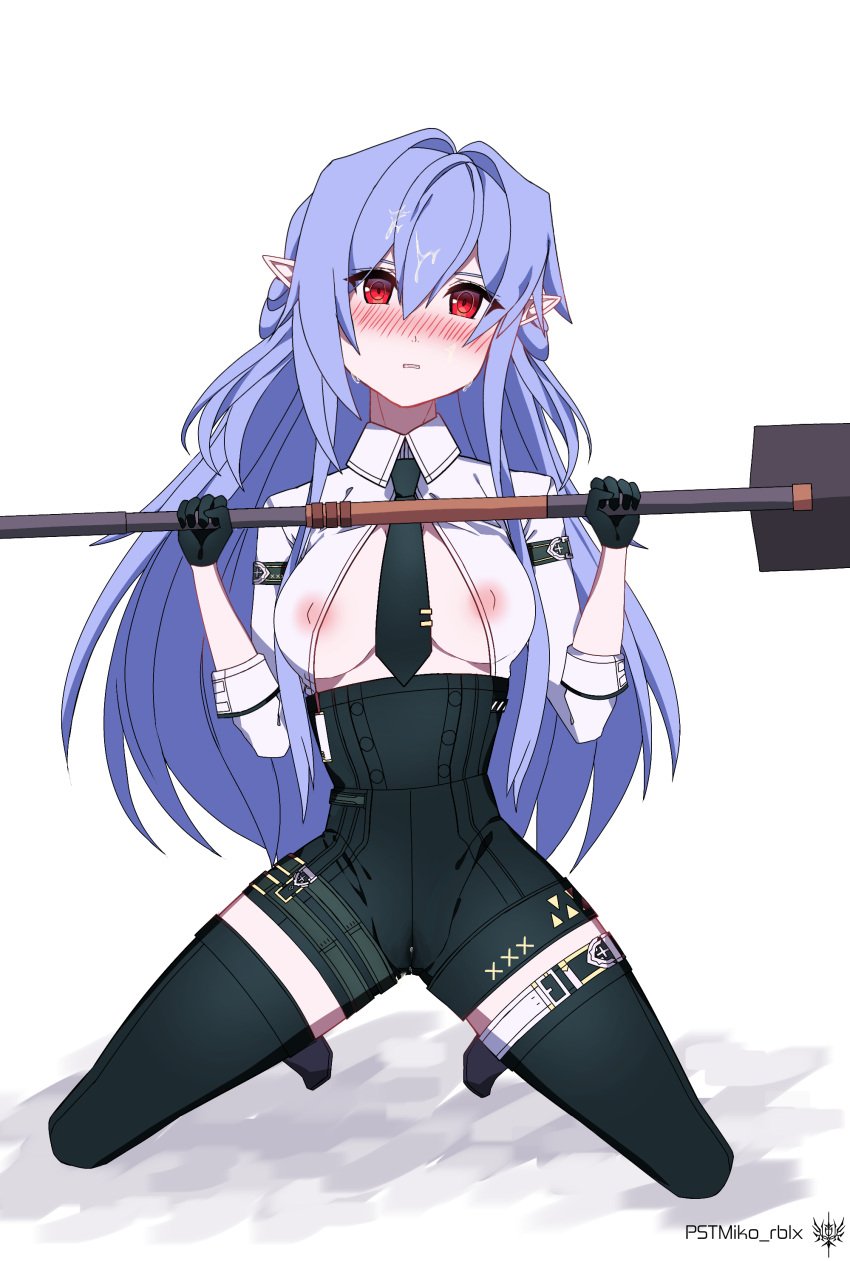 1girls artist_name combat_warriors cum cum_inside cum_on_hair elf elf_female open_shirt pale-skinned_female pstmiko_rblx purple_hair red_eyes roblox roblox_avatar roblox_game robloxian skin_tight smaller_female source_request tagme underboob wazaha_yukina weapon