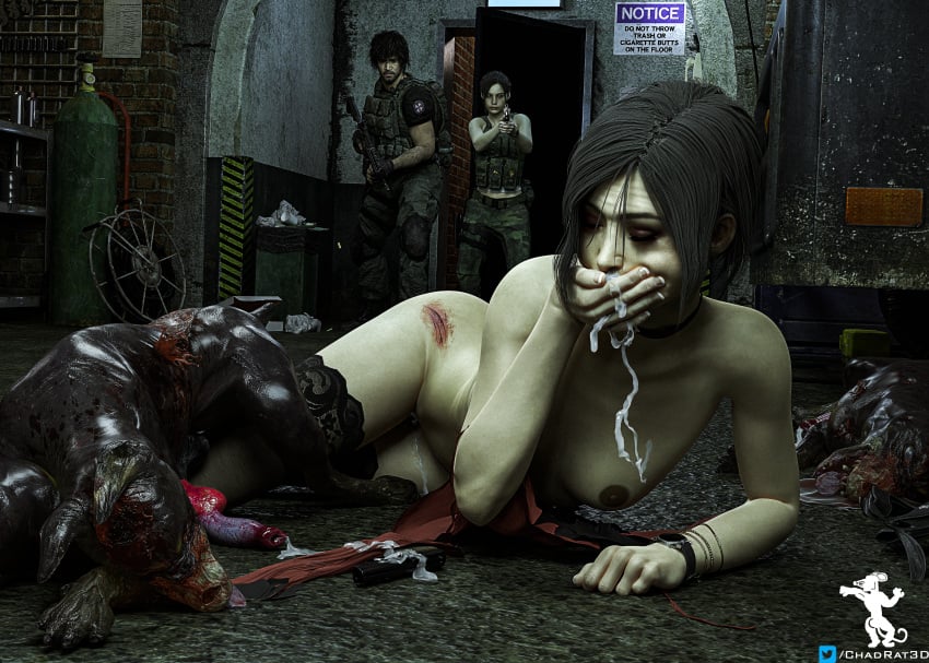 1girls 3d ada_wong after_deepthroat after_fellatio after_oral after_sex after_vaginal animal_genitalia animal_penis areolae big_penis blender breasts brown_eyes brown_hair canine cerberus_(resident_evil) chadrat cheek_bulge cum cum_in_mouth cum_in_pussy cum_inside cum_on_body dress fellatio female huge_cock human imminent_knotting knot large_penis oral pubes pubic_hair pussy rape resident_evil saliva saliva_trail throat_bulge torn_clothes zoophilia