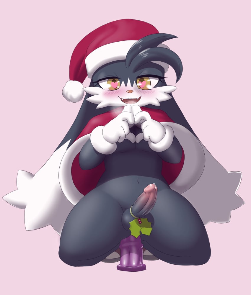 <3_eyes 2022 anal anal_sex anthro balls black_balls blush breath christmas christmas_clothing christmas_headwear clothing cute_fangs dildo dildo_in_ass dildo_insertion dildo_sitting dipstick_ears erection floppy_ears genitals girly glans half-closed_eyes hat headgear headwear heart heart_gesture hi_res holidays humanoid_genitalia humanoid_penis klonoa klonoa_(series) lagomorph long_ears looking_at_viewer male mammal mistletoe mr-shin multicolored_ears narrowed_eyes object_in_ass open_mouth penetration penis pink_glans pink_nose pink_penis plant red_clothing red_hat red_headwear red_robe robe santa_hat sex_toy sex_toy_in_ass sex_toy_insertion smile solo video_games white_clothing white_hat white_headwear white_robe yellow_eyes