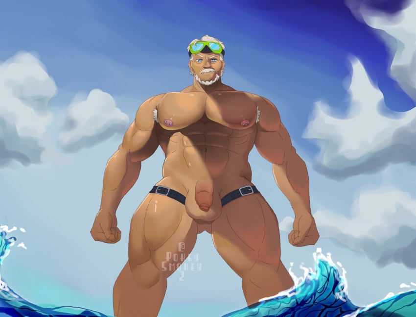 balls bara bara_tits dilf flaccid flaccid_penis hairy_male male male_only muscular muscular_male nipple_piercing nipples older_male overwatch overwatch_2 pecs penis pokeysmokey2 pubic_hair scuba scuba_sigma sigma_(overwatch) soft_penis solo solo_male water