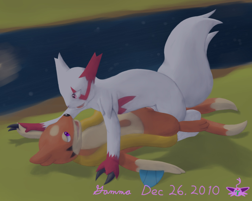 color duo female female_penetrated feral floatzel fur furry furry_only gamma male male/female male_penetrating male_penetrating_female nintendo nude penis pokémon_(species) pokemon pokemon_(species) purple_eyes sex side_view straight tagme tail vulva zangoose